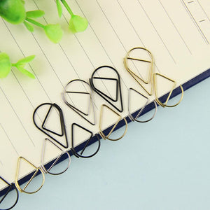 10PCS Heart/Drop Shaped Paper Clips - stilyo