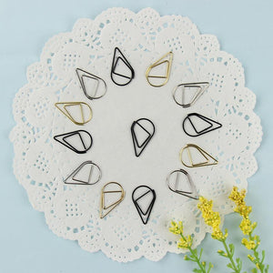 10PCS Heart/Drop Shaped Paper Clips - stilyo