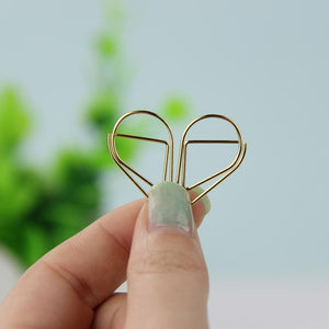 10PCS Heart/Drop Shaped Paper Clips - stilyo