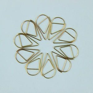 10PCS Heart/Drop Shaped Paper Clips - stilyo