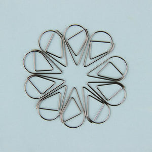 10PCS Heart/Drop Shaped Paper Clips - stilyo