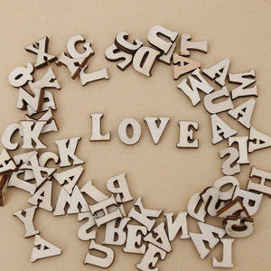 200Pcs Mixed A-Z Wooden Letters/Numbers - stilyo