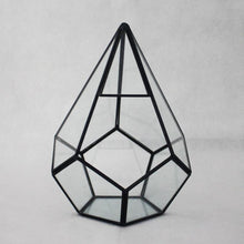 Load image into Gallery viewer, Pot for flowers Handmade Prism Glass Terrarium Air Plant pot Geometric Terrarium brass geometric small box glass vase for plant - stilyo
