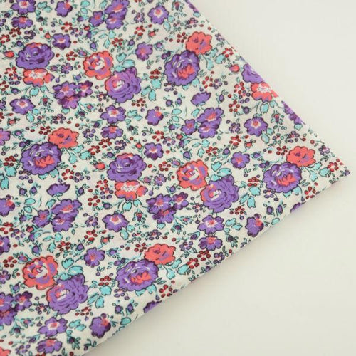 Purple Flower Cotton Fabric - stilyo